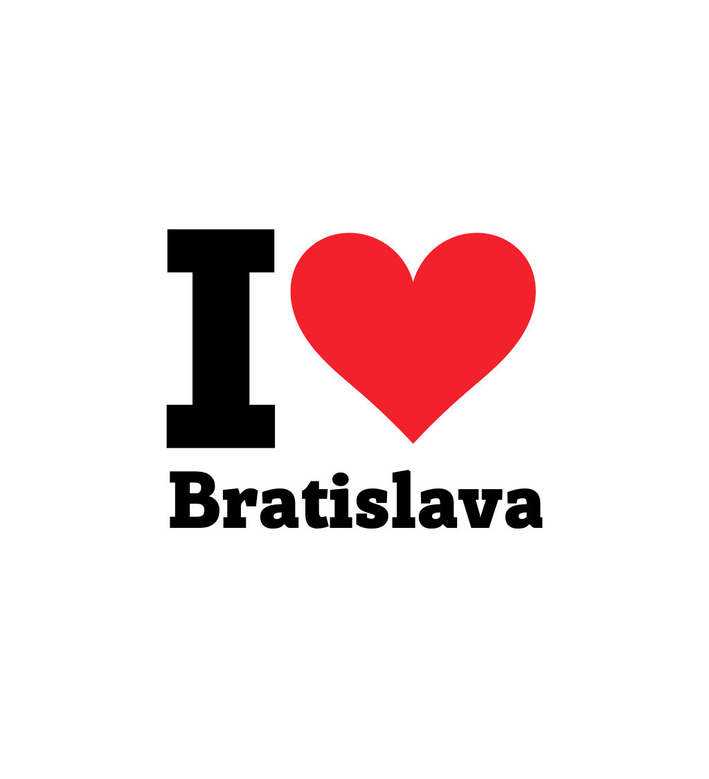 Nažehlovací nápis - I love Bratislava