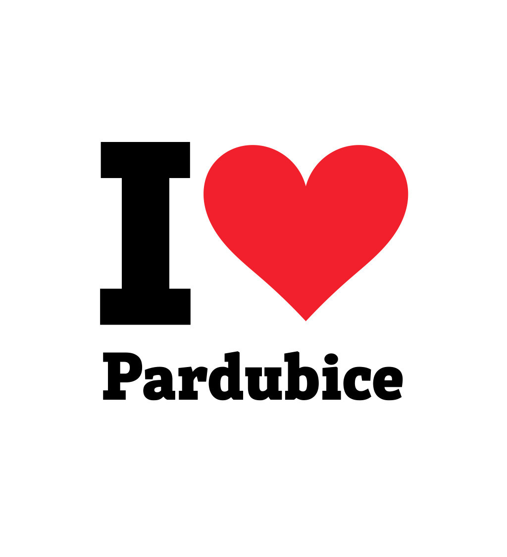 Nažehlovací nápis - I love Pardubice