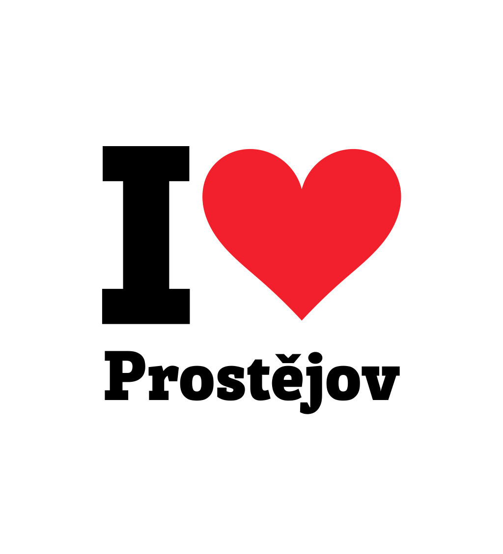 Nažehlovací nápis - I love Prostějov