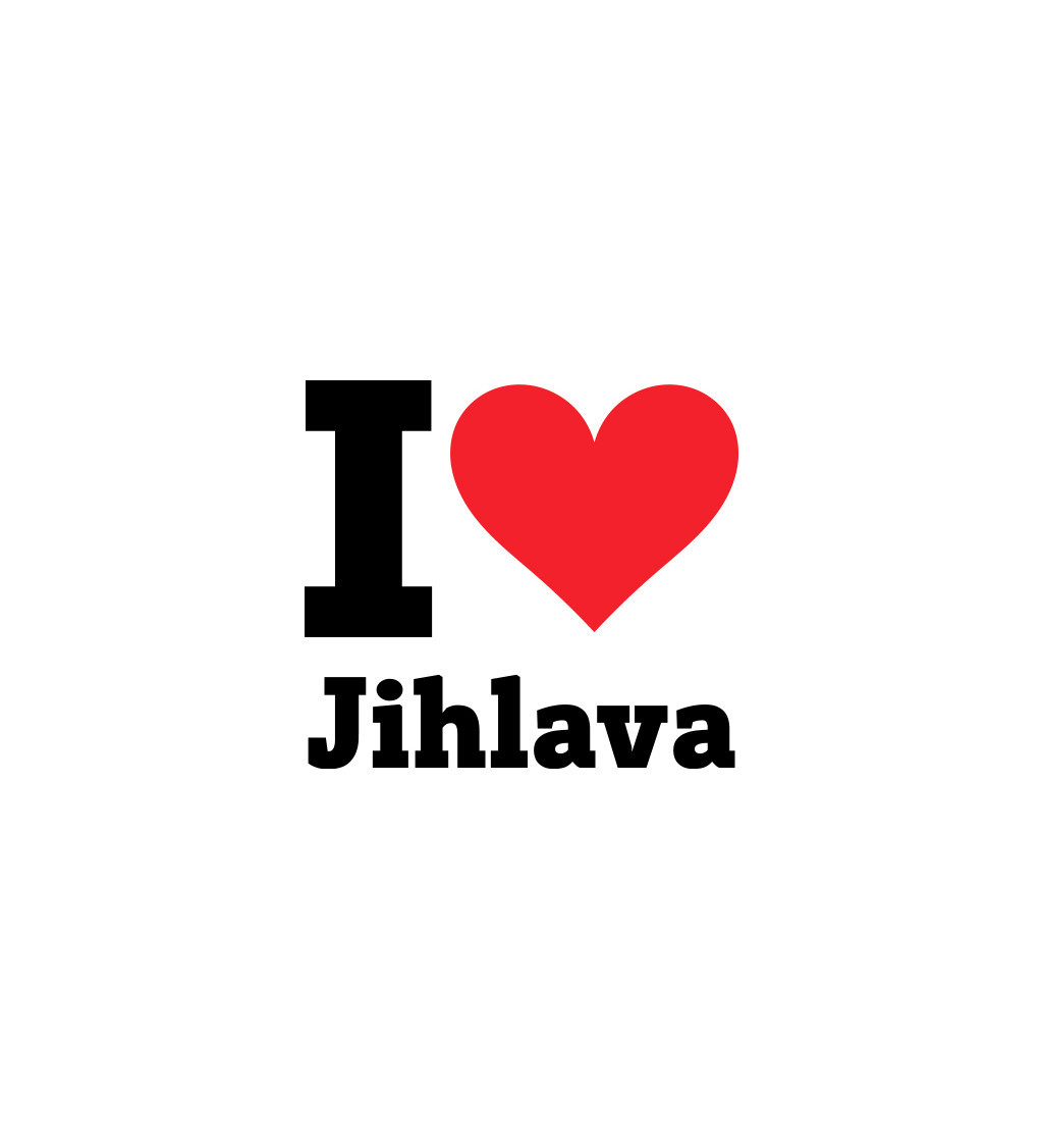 Nažehlovací nápis - I love Jihlava