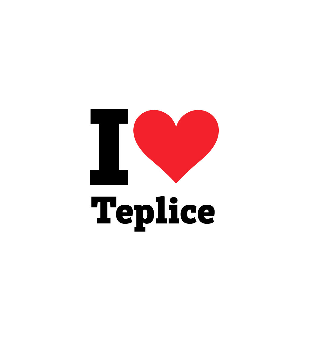 Nažehlovací nápis - I love Teplice