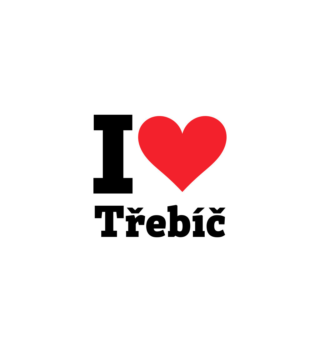 Nažehlovací nápis - I love Třebíč