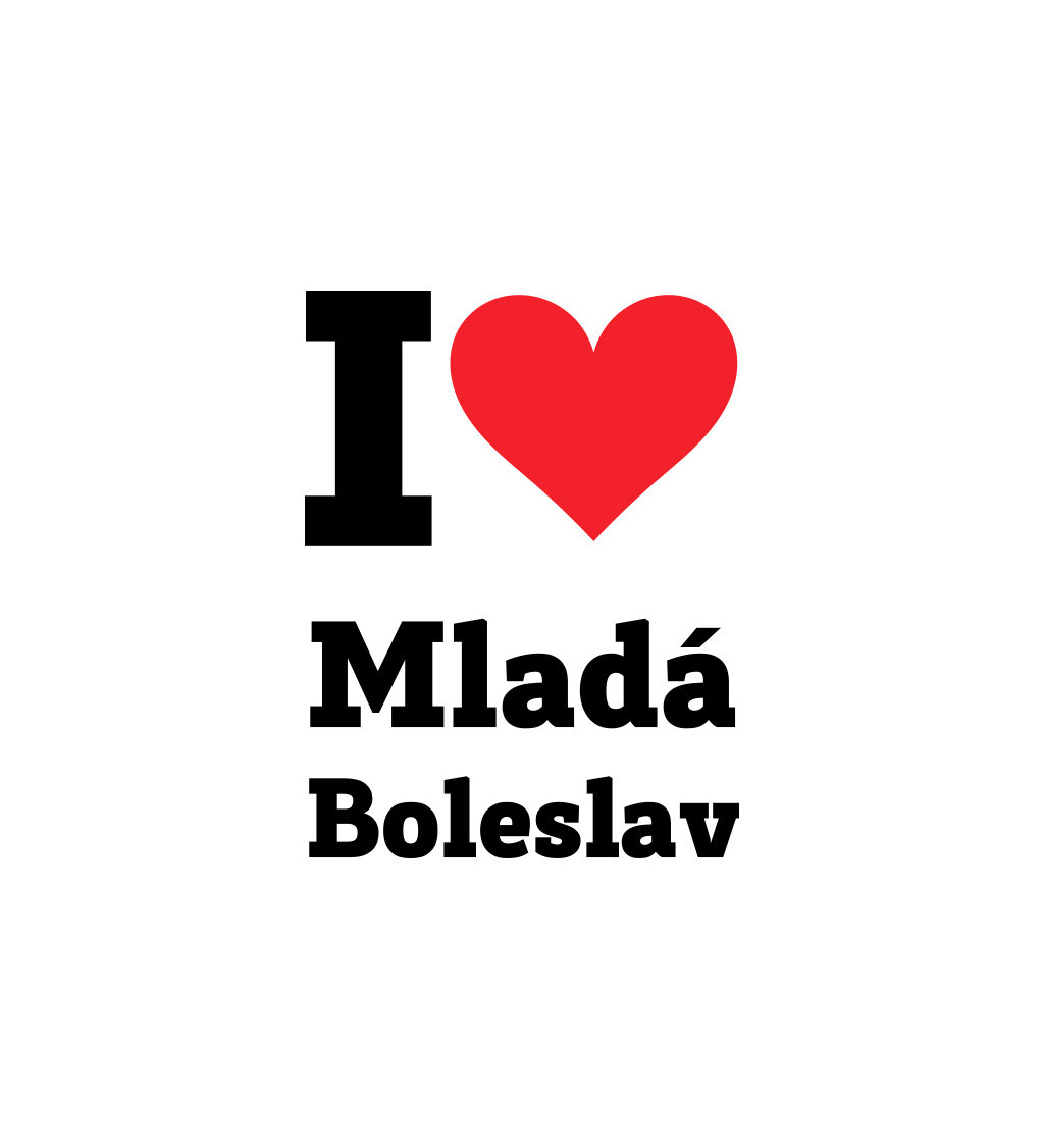 Nažehlovací nápis - I love Mladá Boleslav