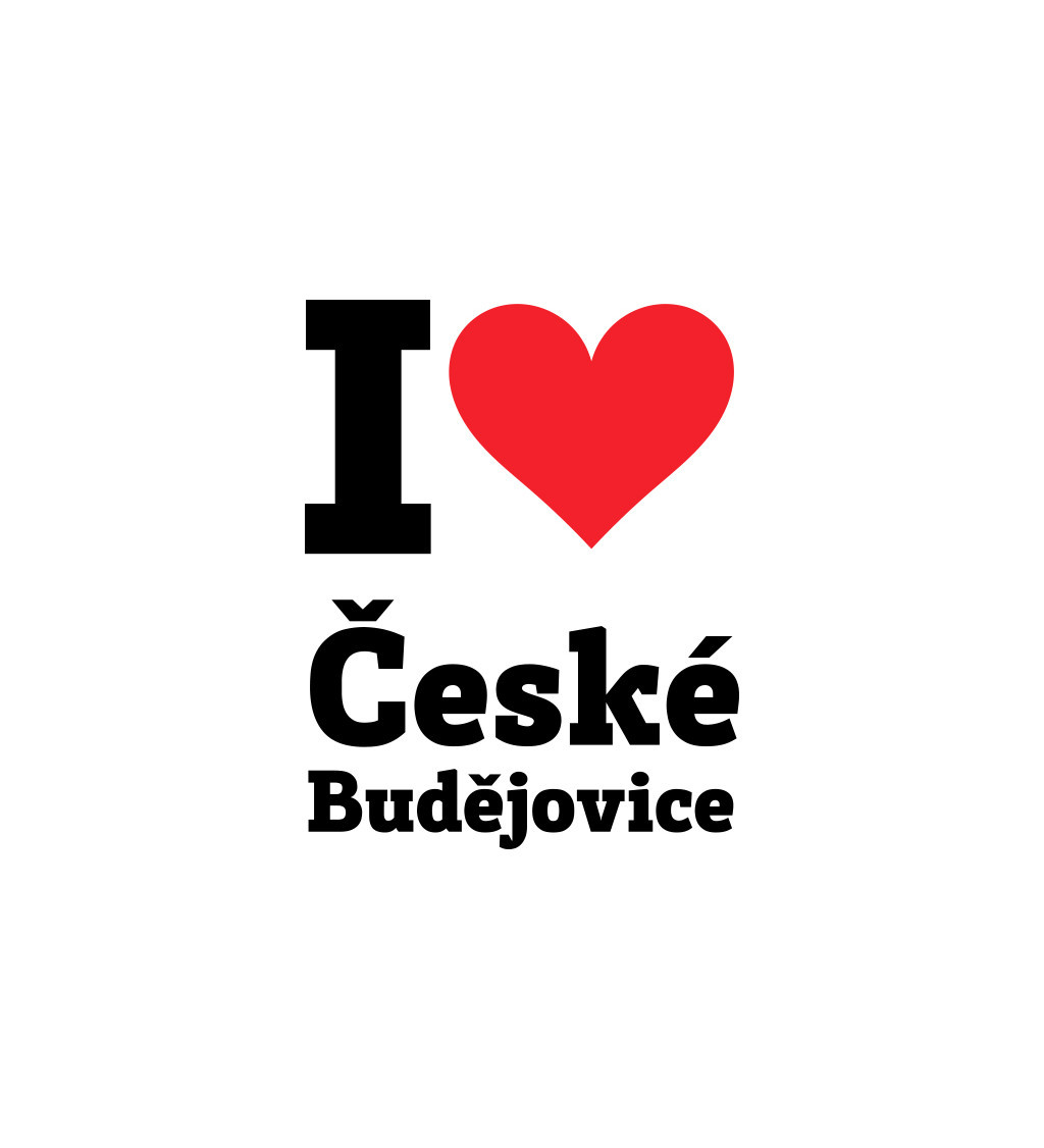 Nažehlovací nápis - I love České Budějovice