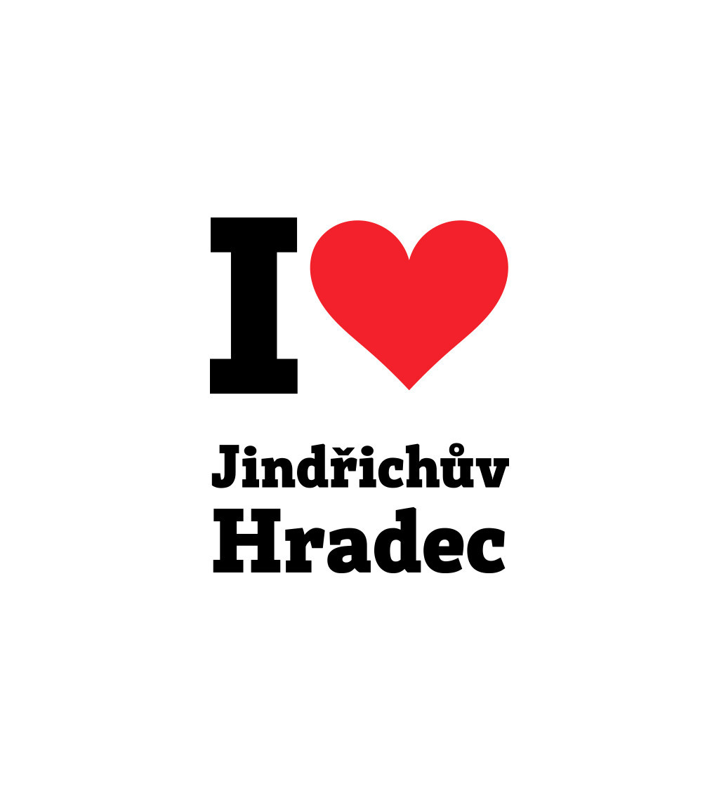 Nažehlovací nápis - I love Jindřichův Hradec