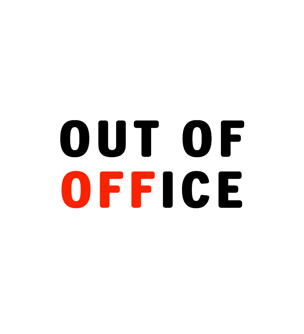 Nažehlovací nápis - Out of office