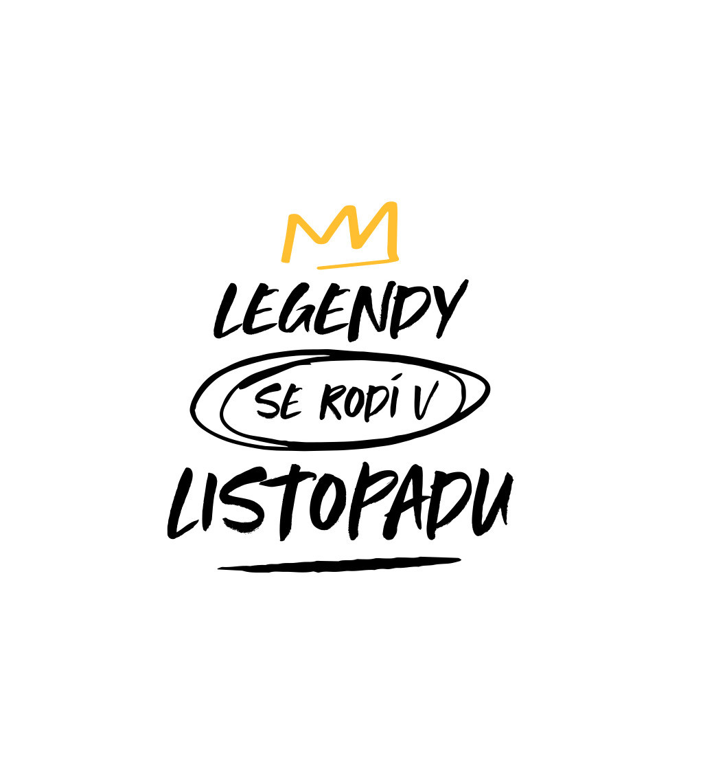 Nažehlovací nápis - Legendy se rodí v listopadu