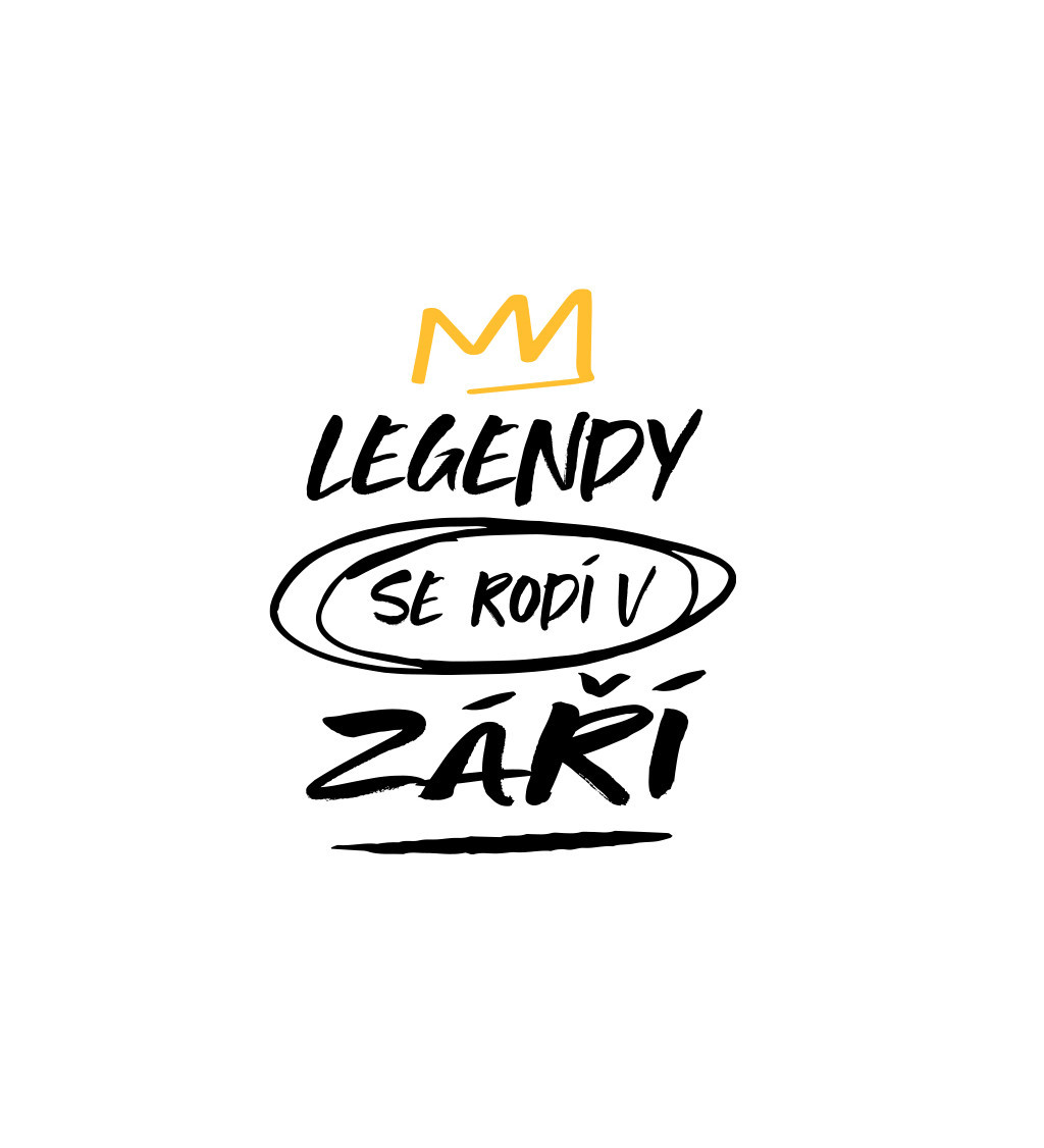 Nažehlovací nápis - Legendy se rodí v září