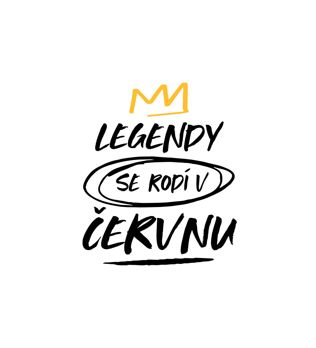 Nažehlovací nápis - Legendy se rodí v červnu