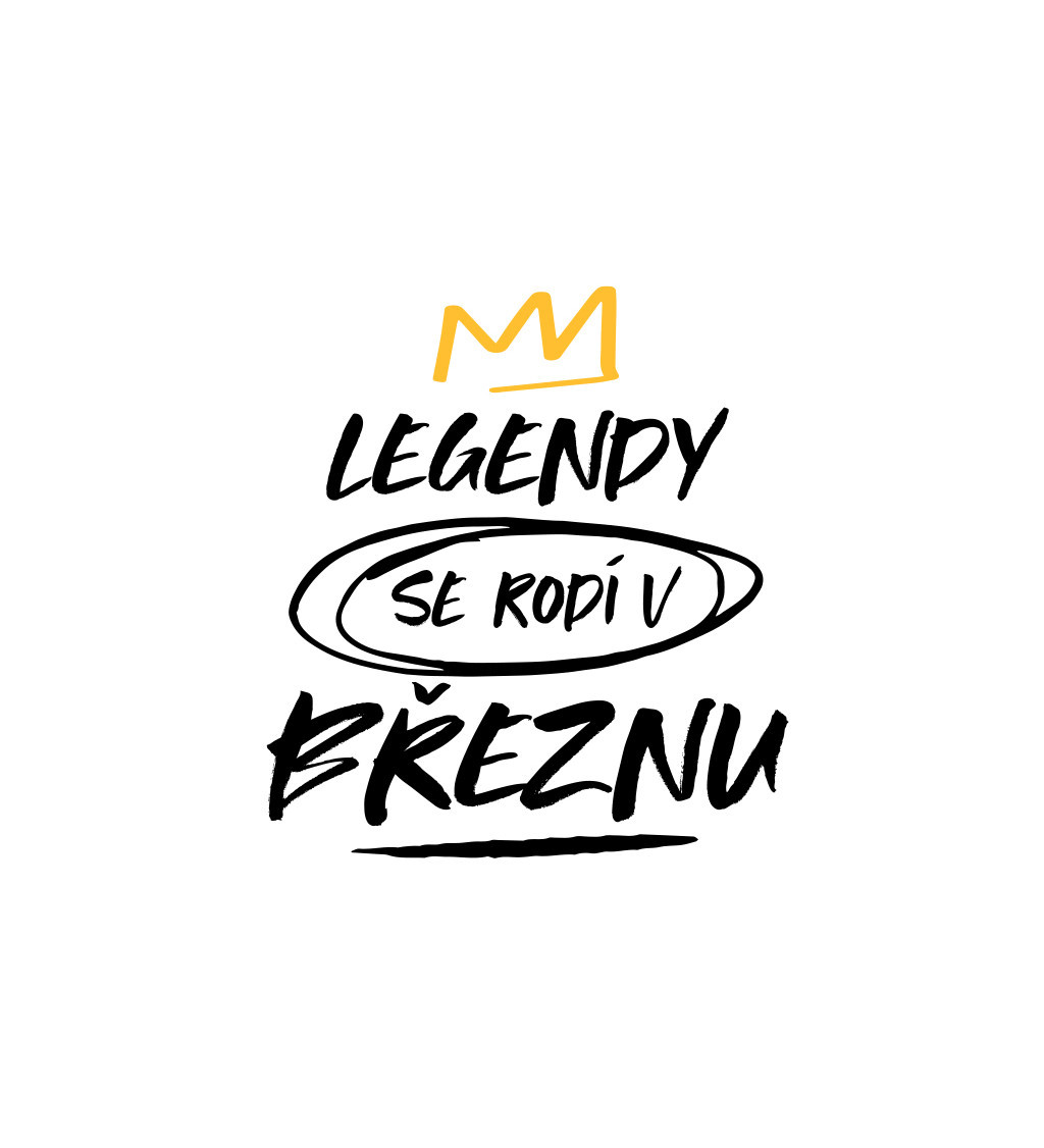 Nažehlovací nápis - Legendy se rodí v březnu