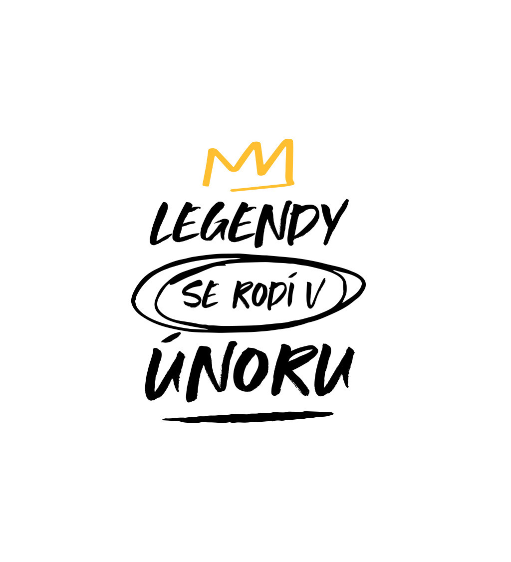 Nažehlovací nápis - Legendy se rodí v únoru