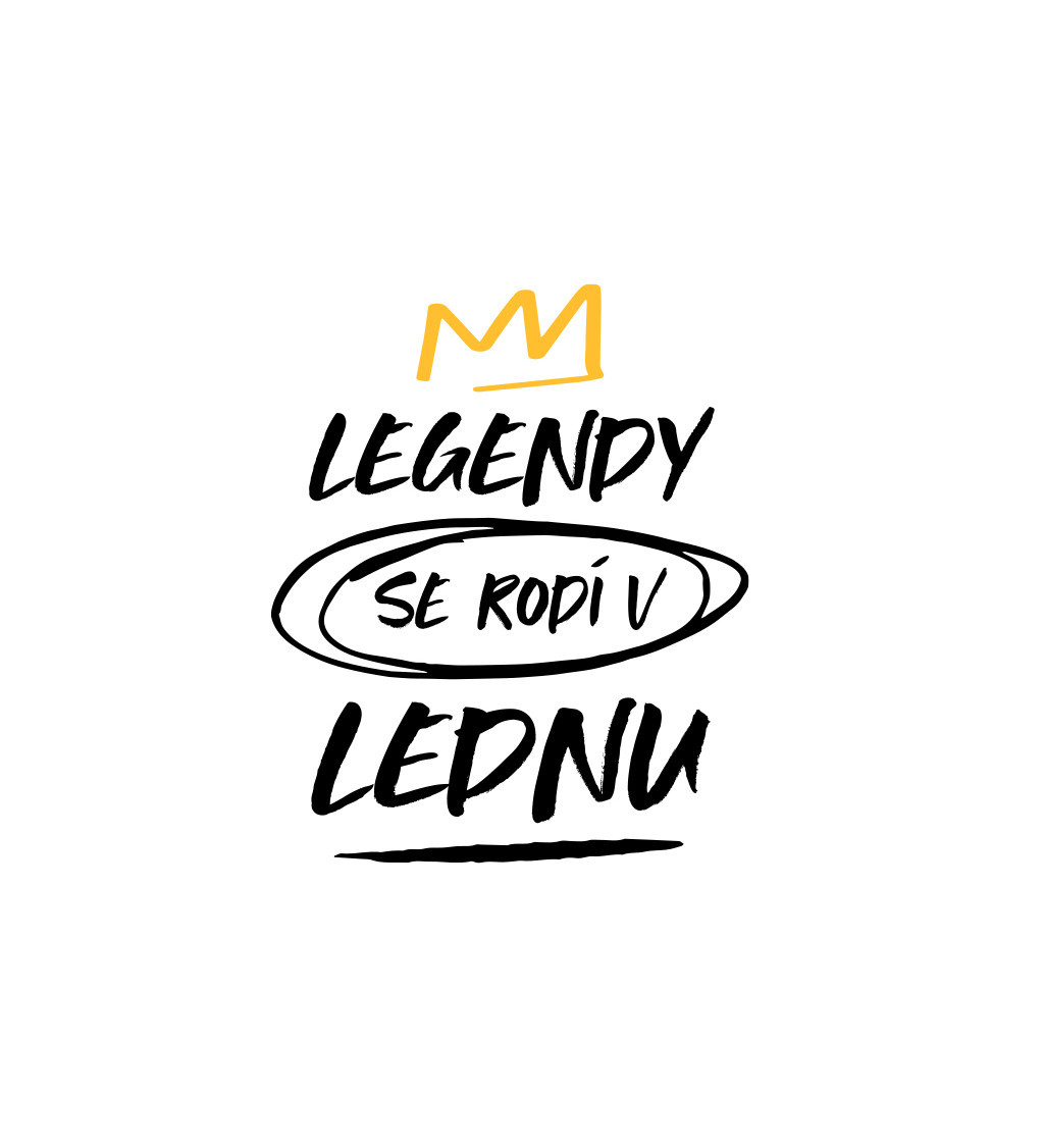 Nažehlovací nápis - Legendy se rodí v lednu