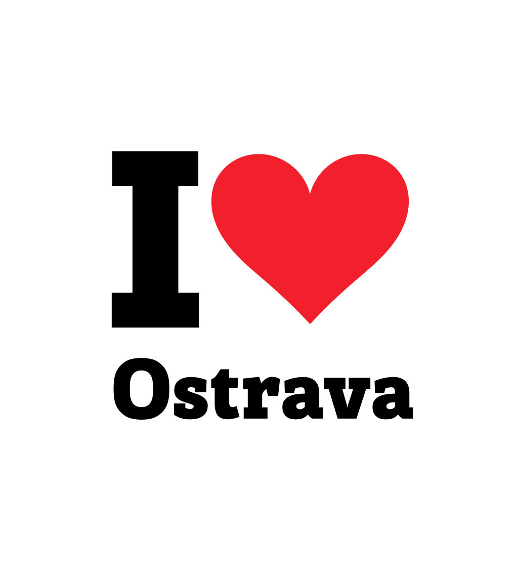 Nažehlovací nápis - I love Ostrava