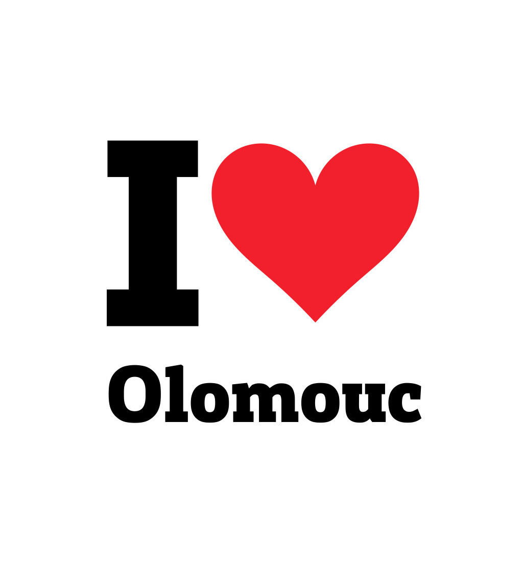 Nažehlovací nápis - I love Olomouc