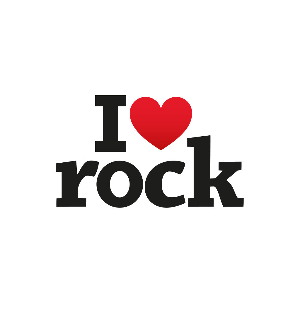 Nažehlovací nápis - I love rock