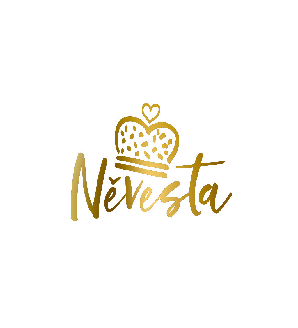 Nažehlovací nápis - Nevěsta koruna