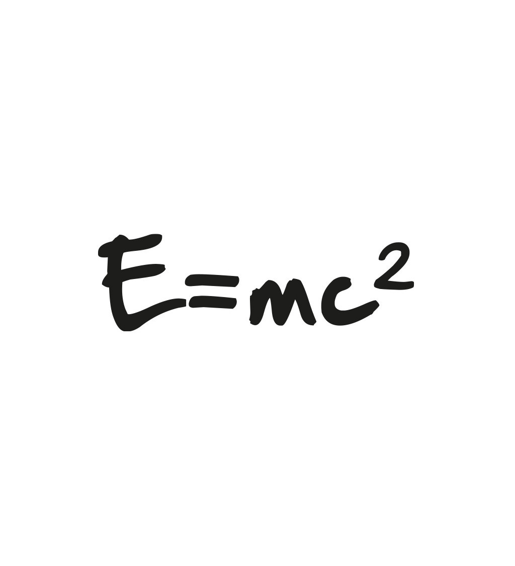 Nažehlovací nápis - E = mc2