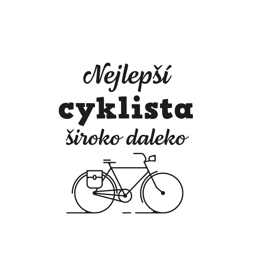 Nažehlovací nápis - Nejlepší cyklista široko daleko