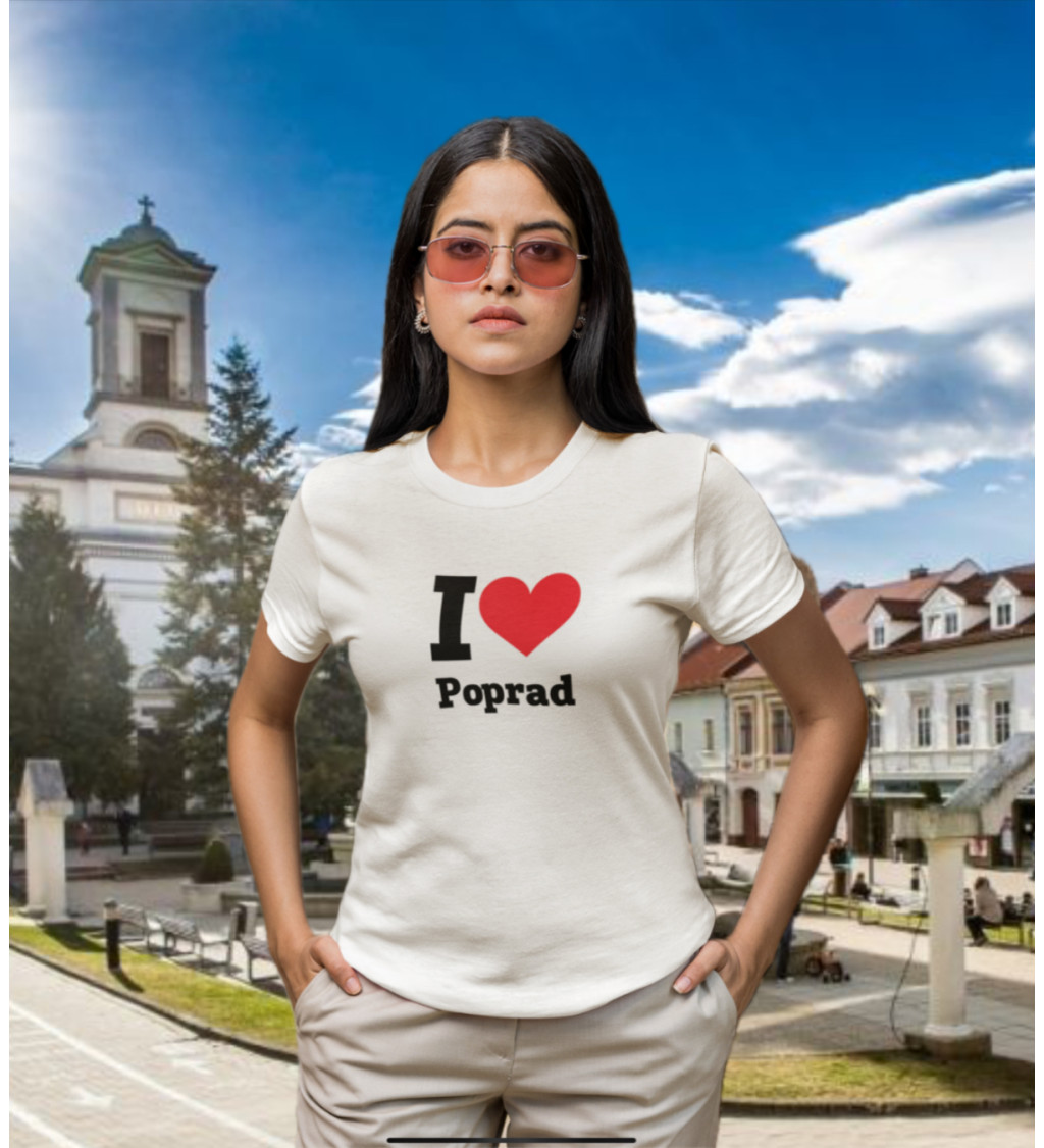 Nažehlovací nápis - I love Poprad