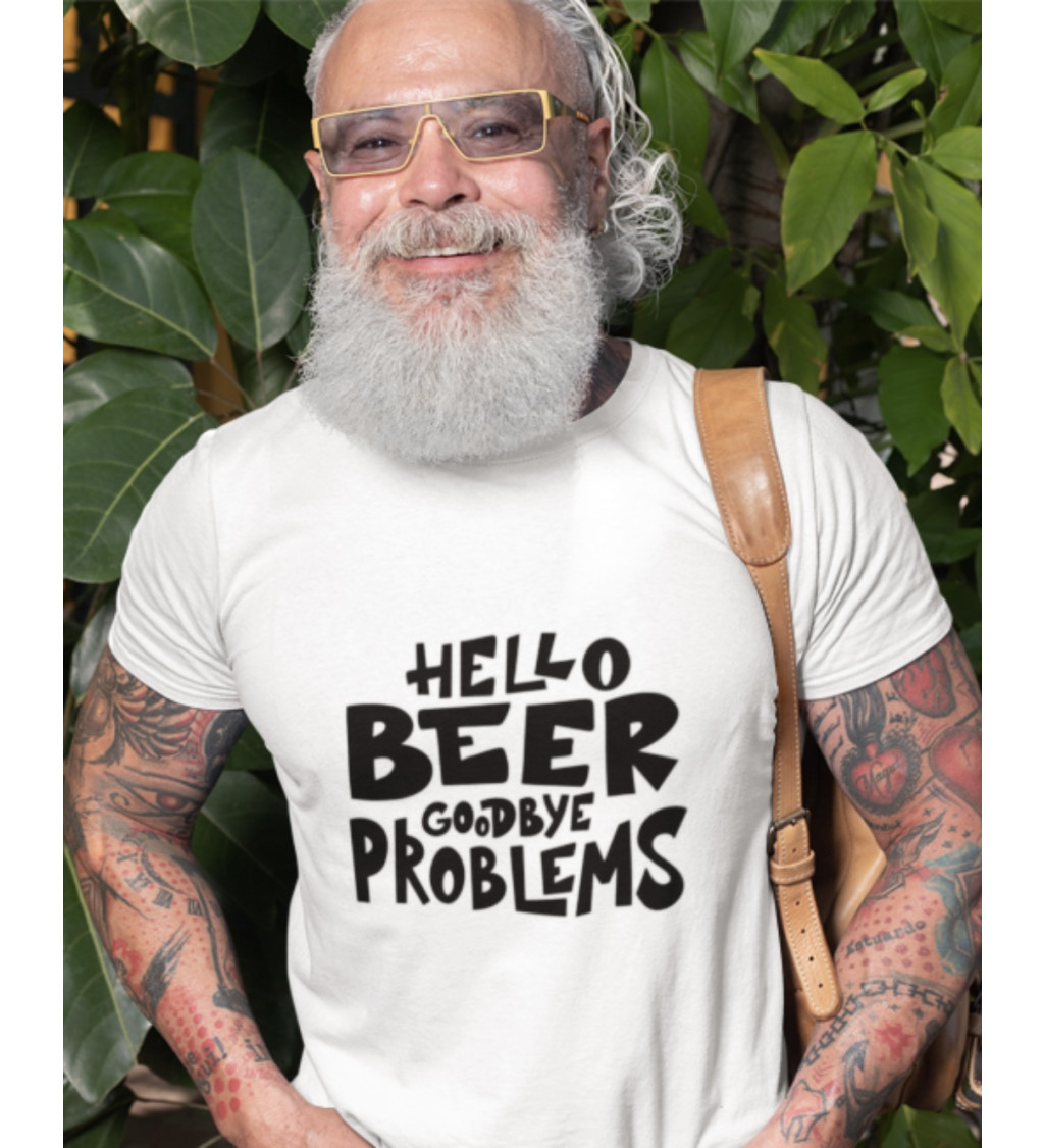 Nažehlovací nápis - Hello beer goodbye problems