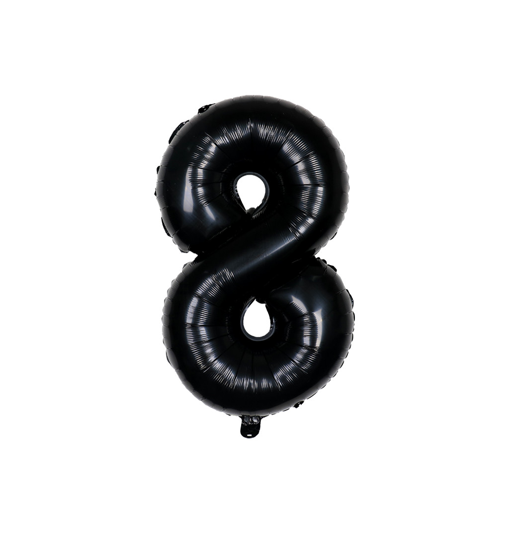 Fóliový balónek číslo 8 černé 80 cm