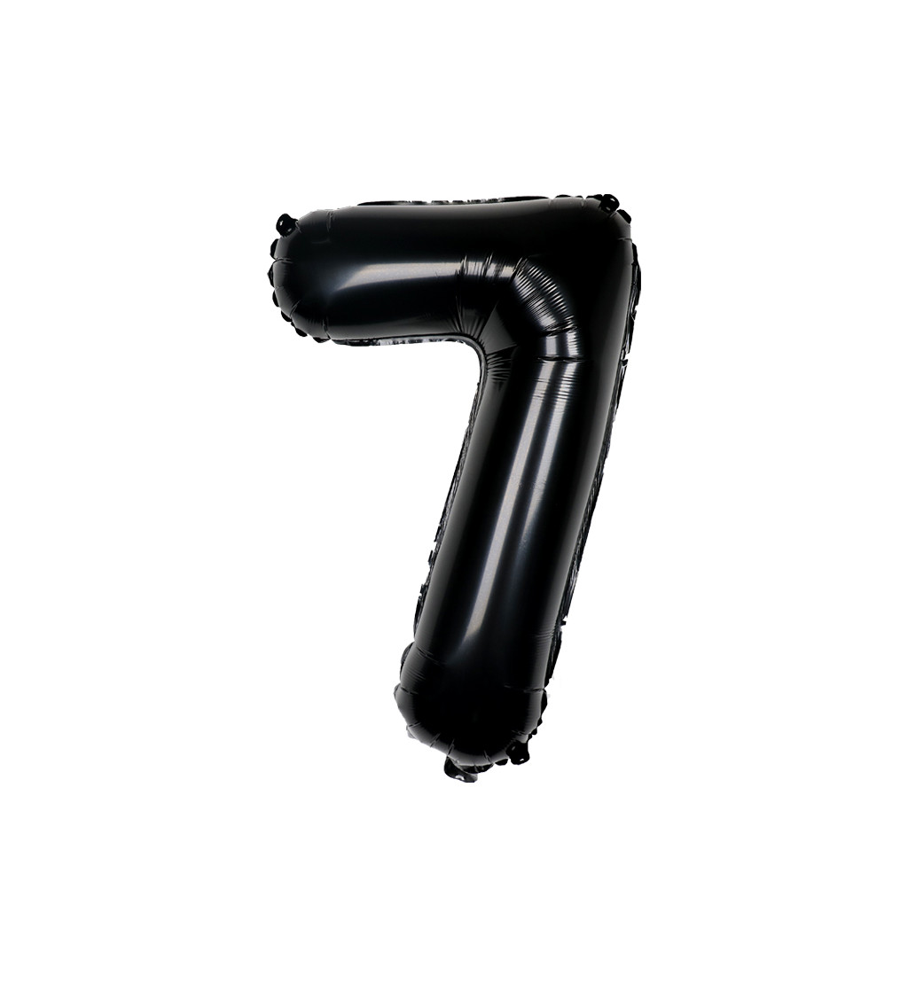 Fóliový balónek číslo 7 černé 80 cm