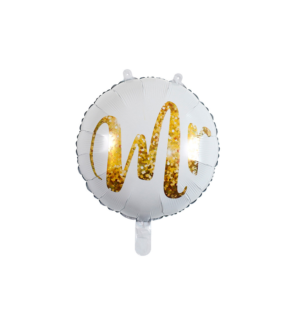 Fóliový balónek Mr. zlatý 45 cm