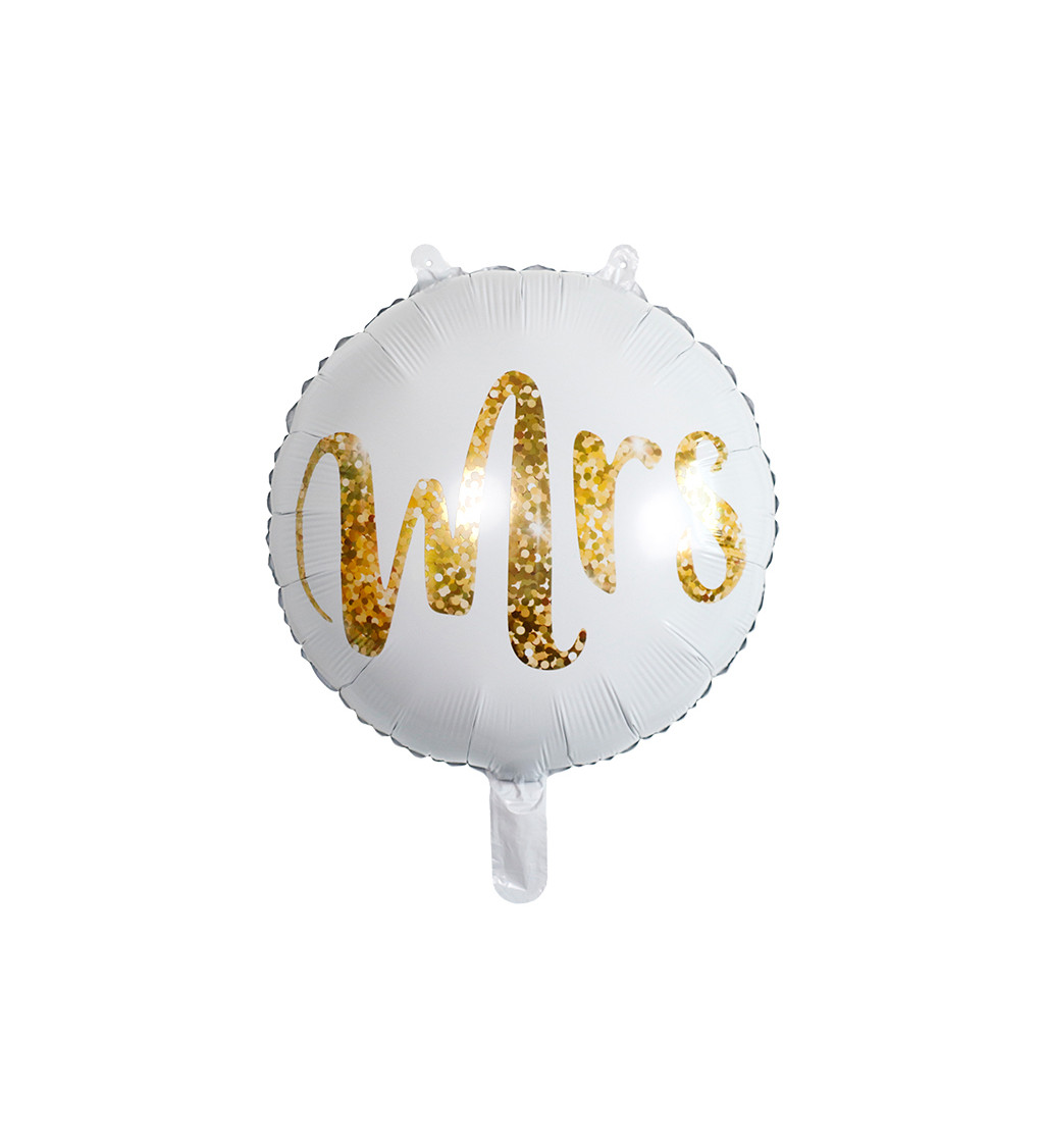 Fóliový balónek Mrs. zlatý 45 cm