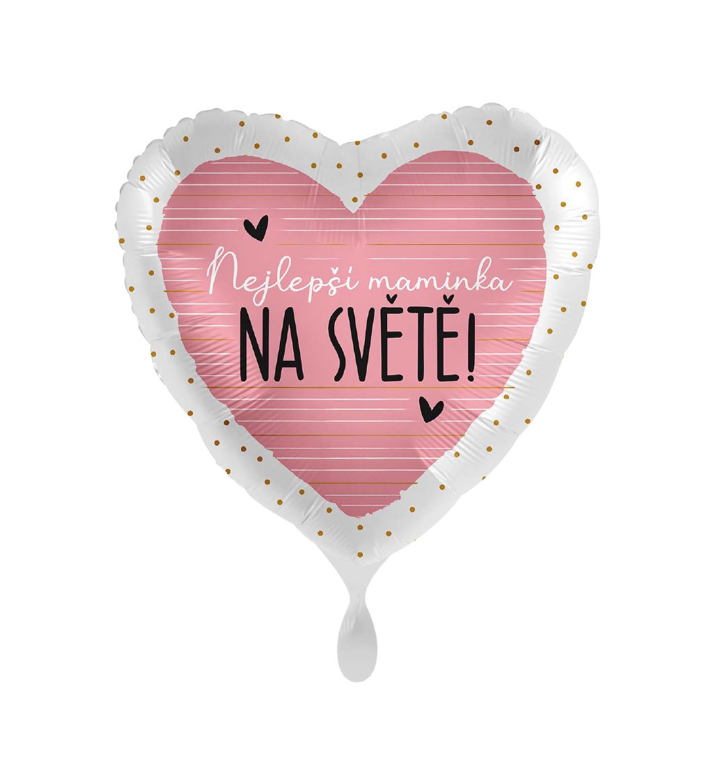 Fóliový balónek Nejlepší maminka růžový