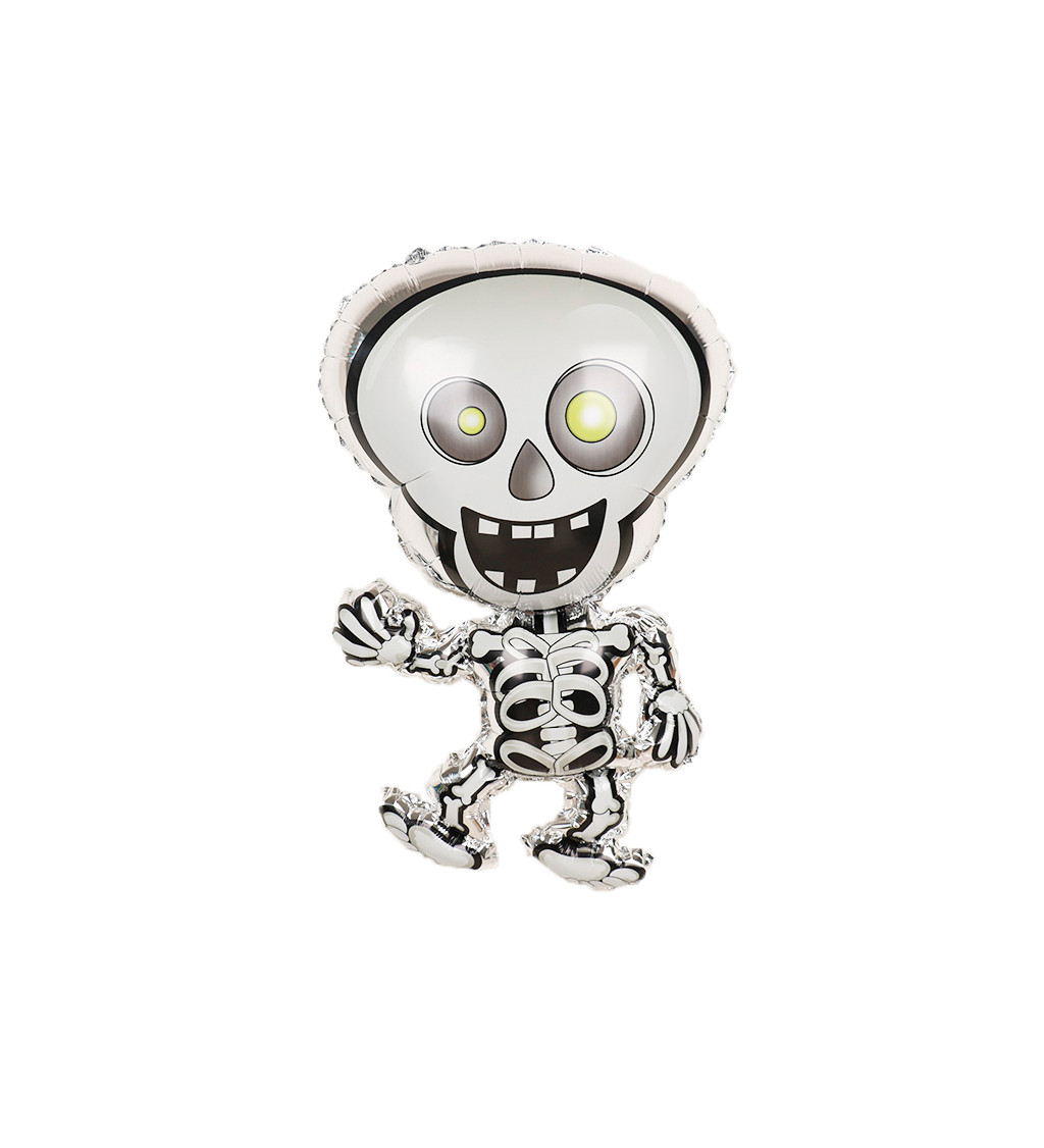 Fóliový balónek Kostra bílá