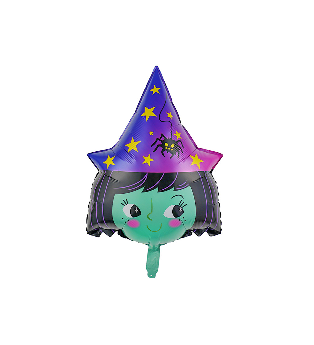 Fóliový balónek Čarodějnice zelená