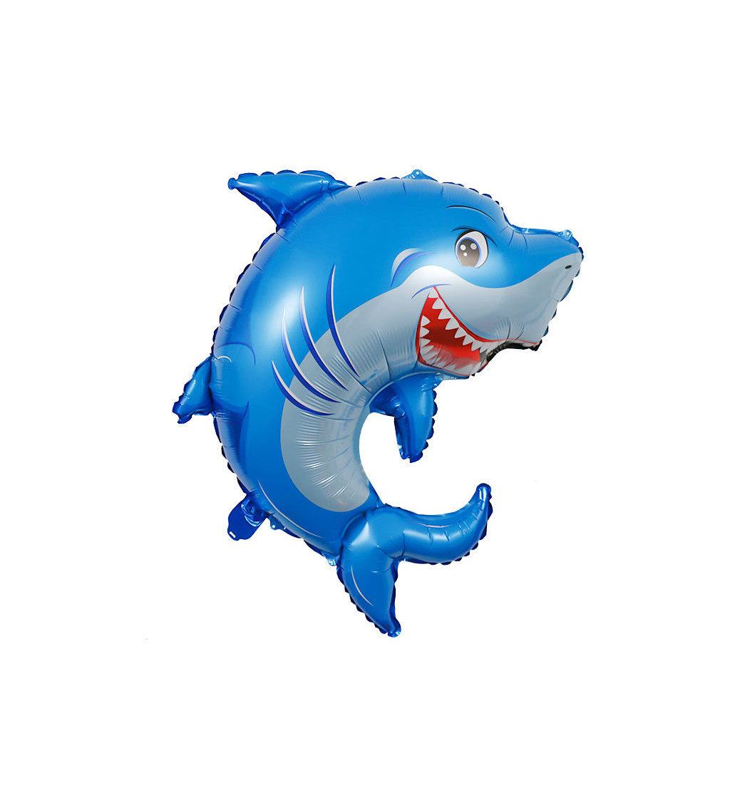 Fóliový balónek Žralok modrý