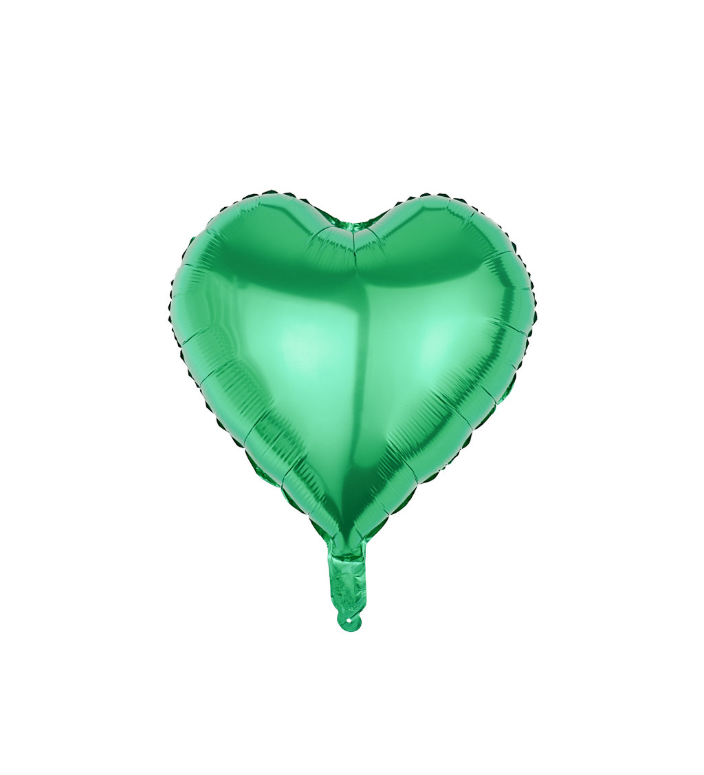 Fóliový balónek Srdce zelené 45 cm