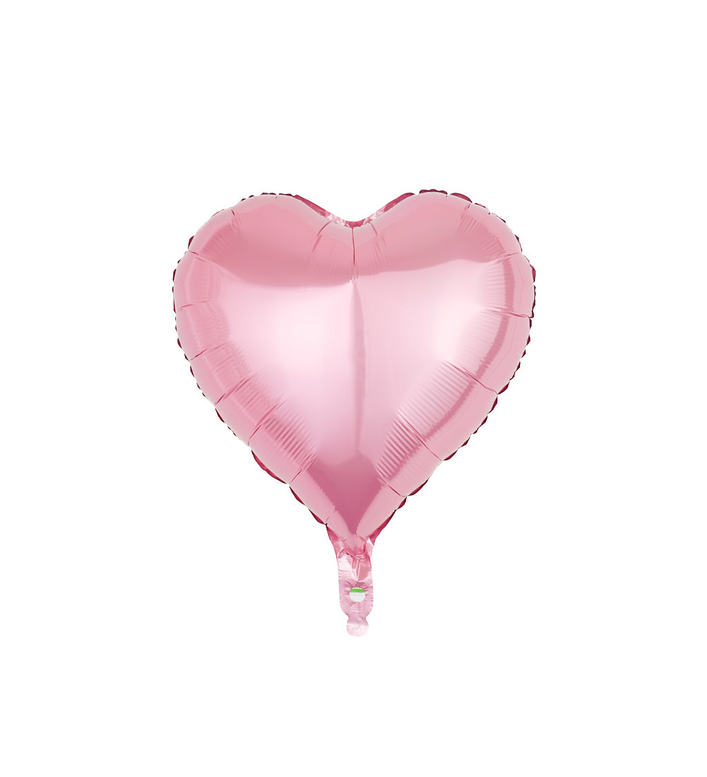 Fóliový balónek srdce světle růžové 45 cm