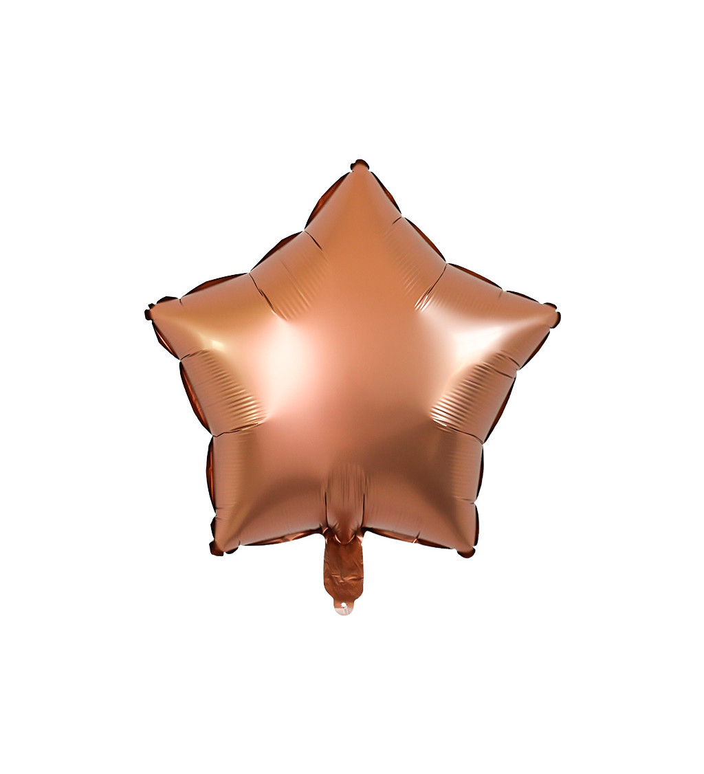 Fóliový balónek hvězda coffee 45 cm