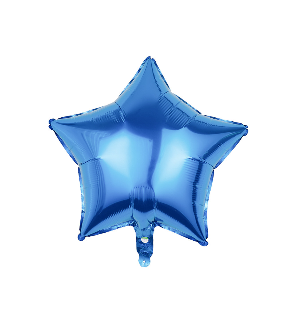 Fóliový balónek hvězda modrá 45 cm