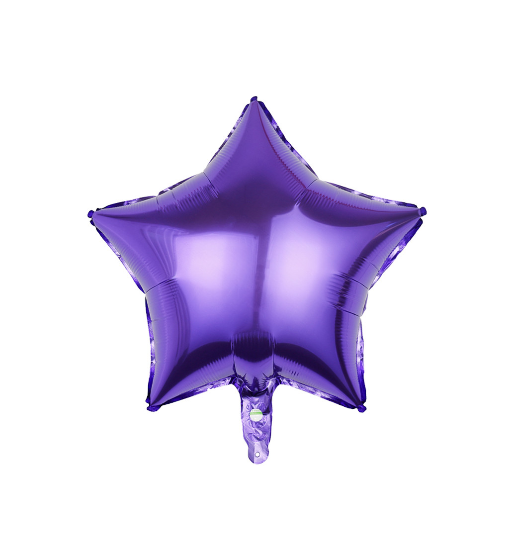 Fóliový balónek hvězda fialová 45 cm