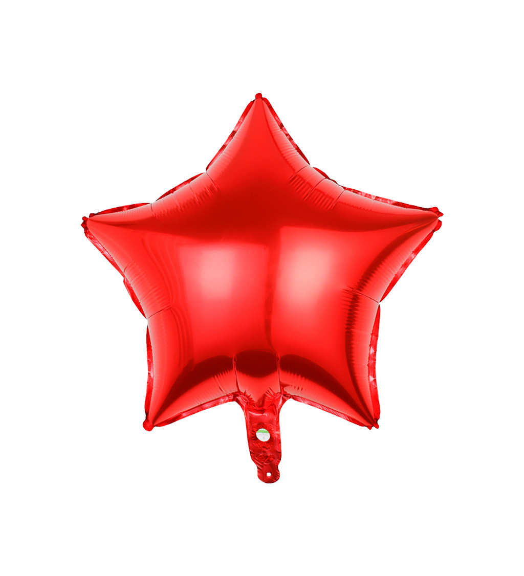 Fóliový balónek hvězda červená 45 cm