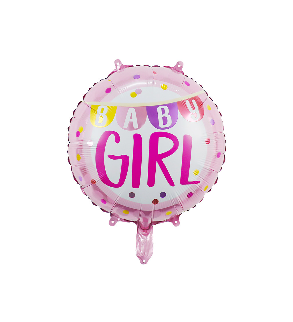 Fóliový balónek Baby girl růžový 45 cm