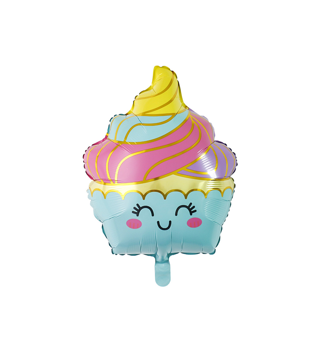Fóliový balónek Cupcake barevný