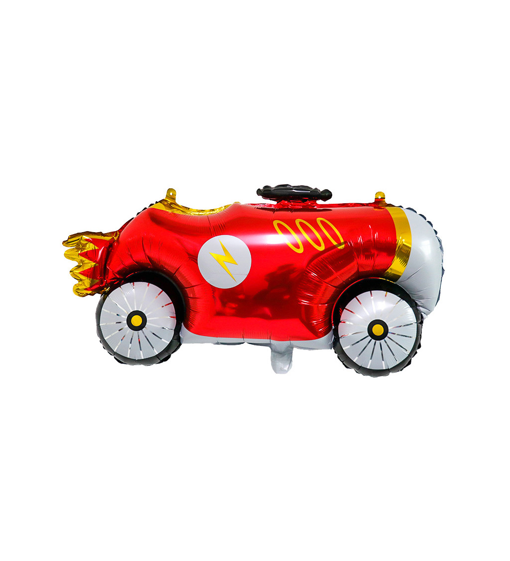 Fóliový balónek Závodní auto červené