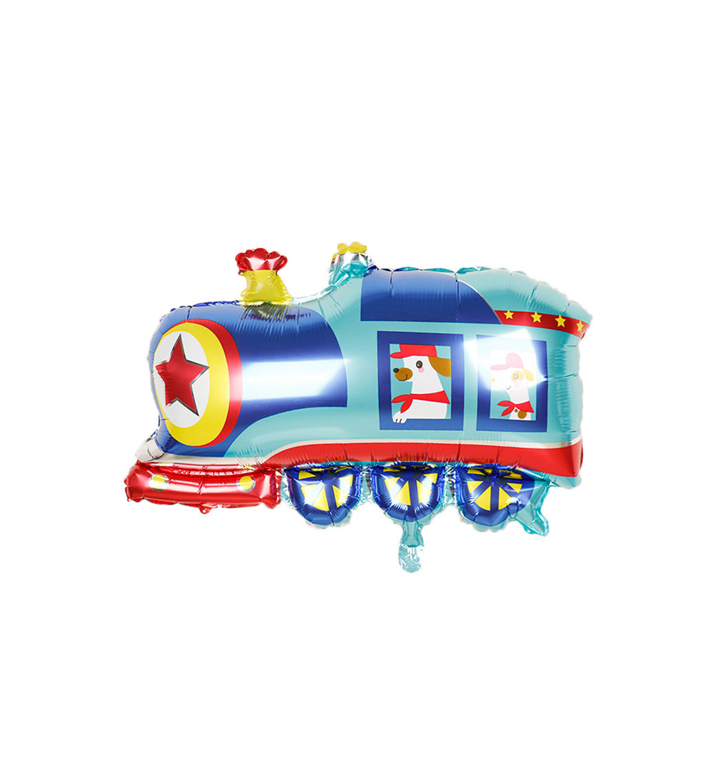 Fóliový balónek Vlak barevný