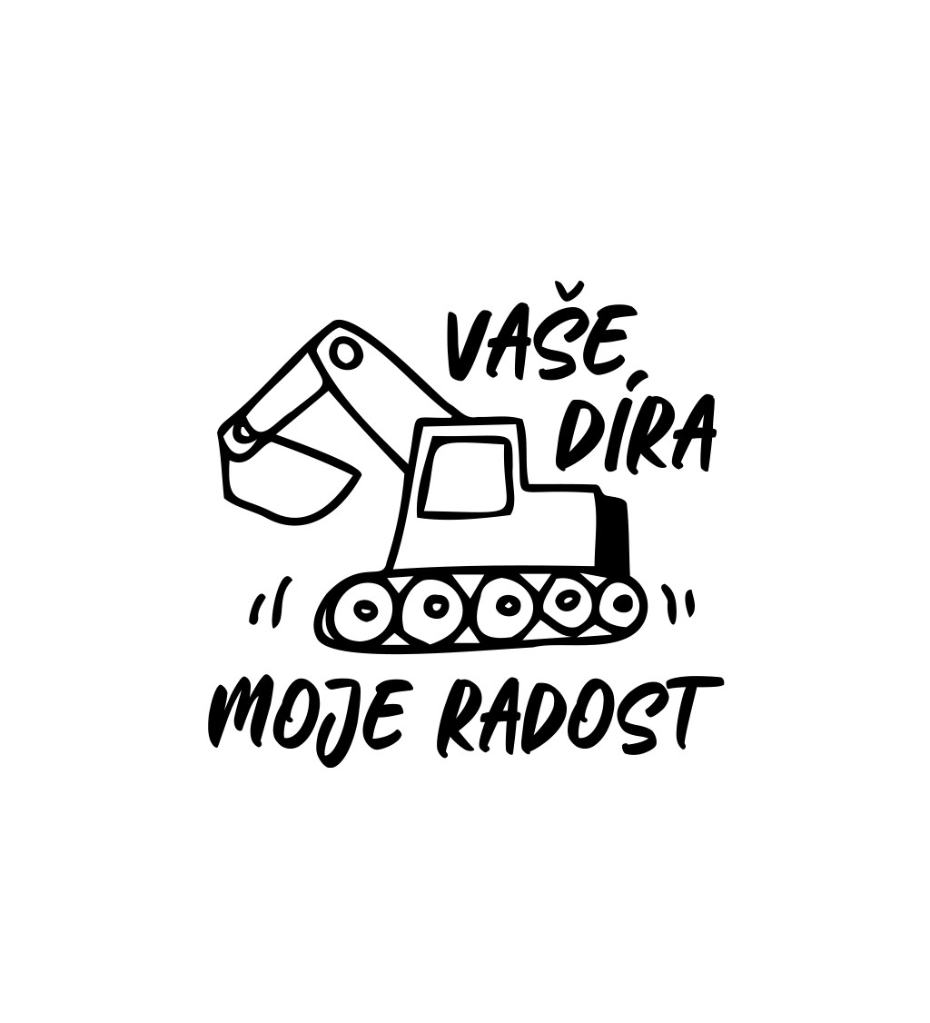 Pánské tričko bílé - Vaše díra moje radost