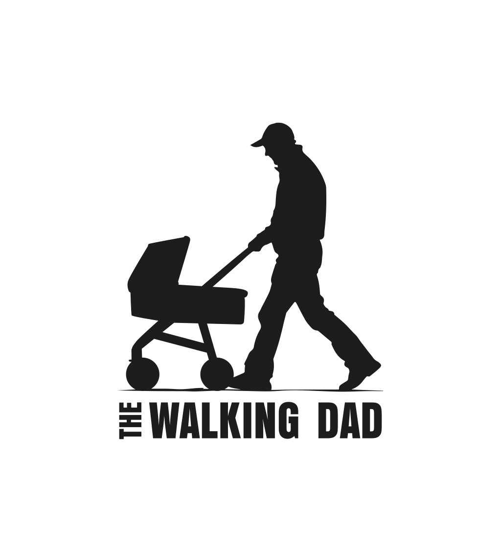 Pánské tričko bílé - The walking dad