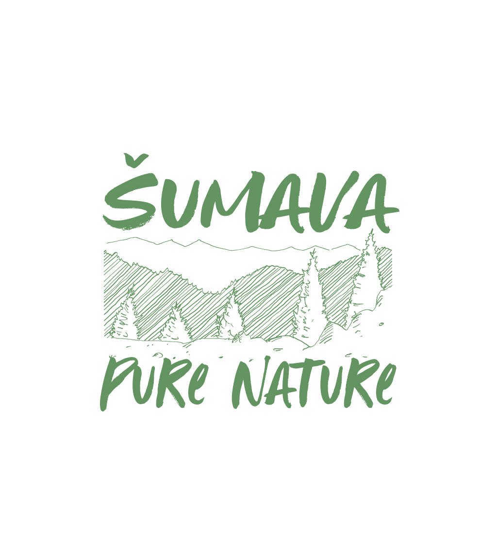 Pánské tričko bílé - Šumava Pure Nature