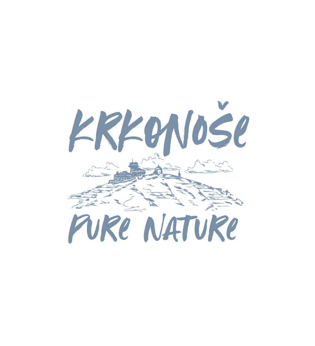 Pánské tričko bílé - Krkonoše Pure Nature