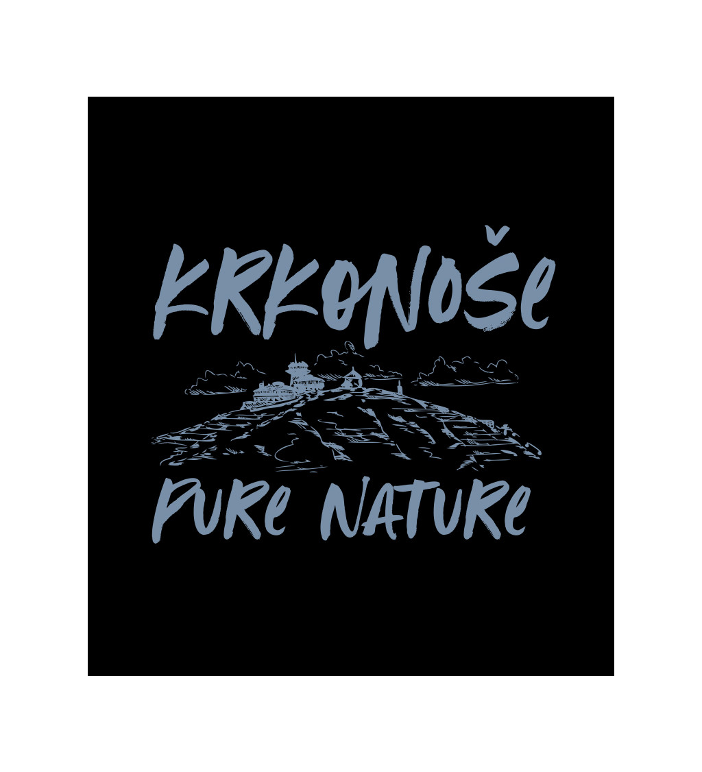 Pánské tričko černé - Krkonoše Pure Nature