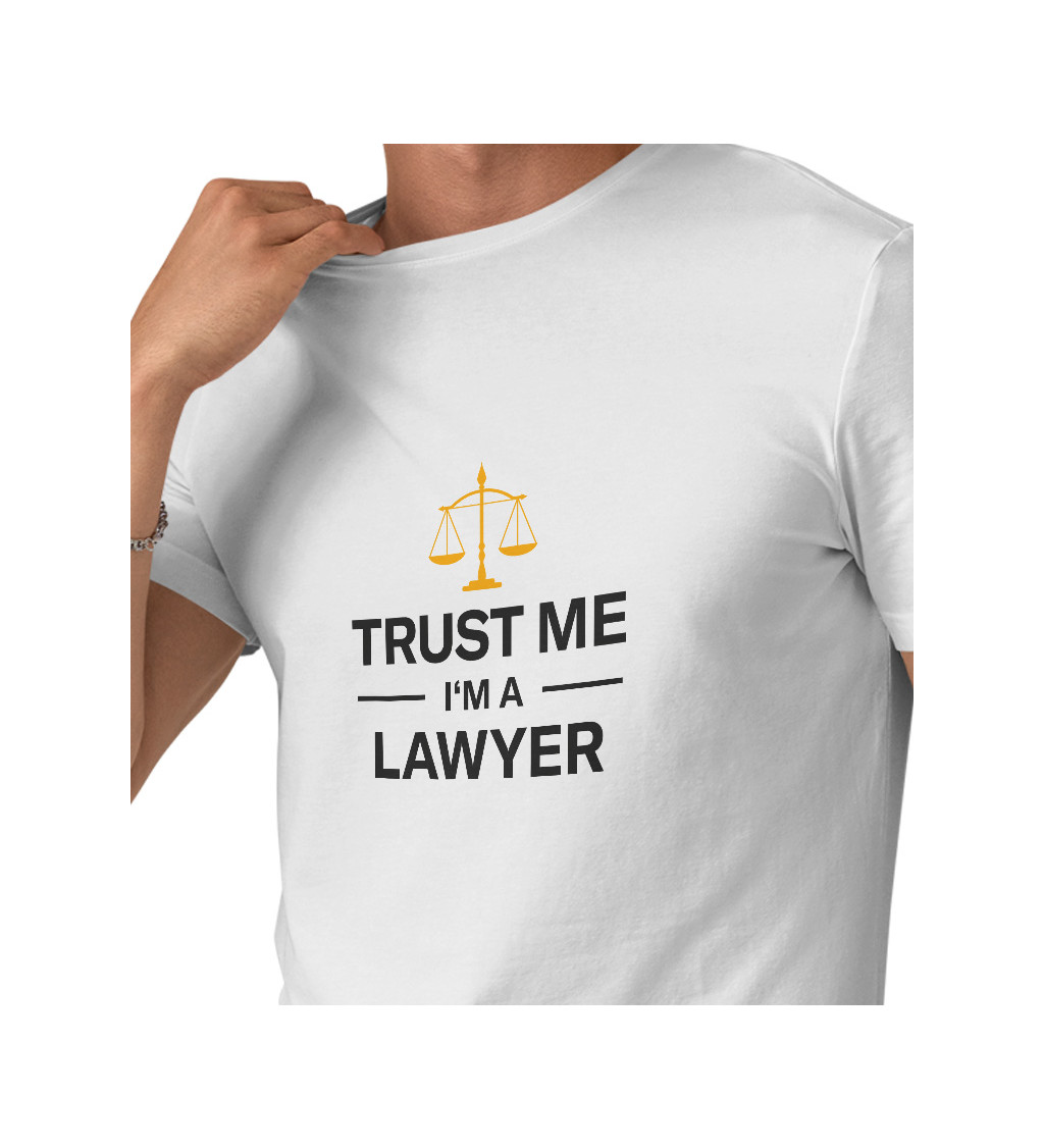 Pánské tričko bílé - Trust me I´m a lawyer