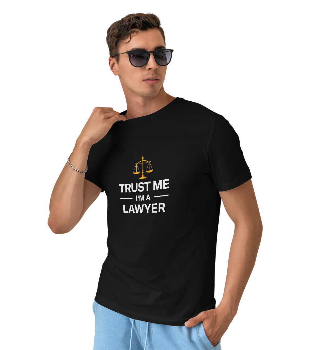 Pánské tričko černé - Trust me I´m a lawyer