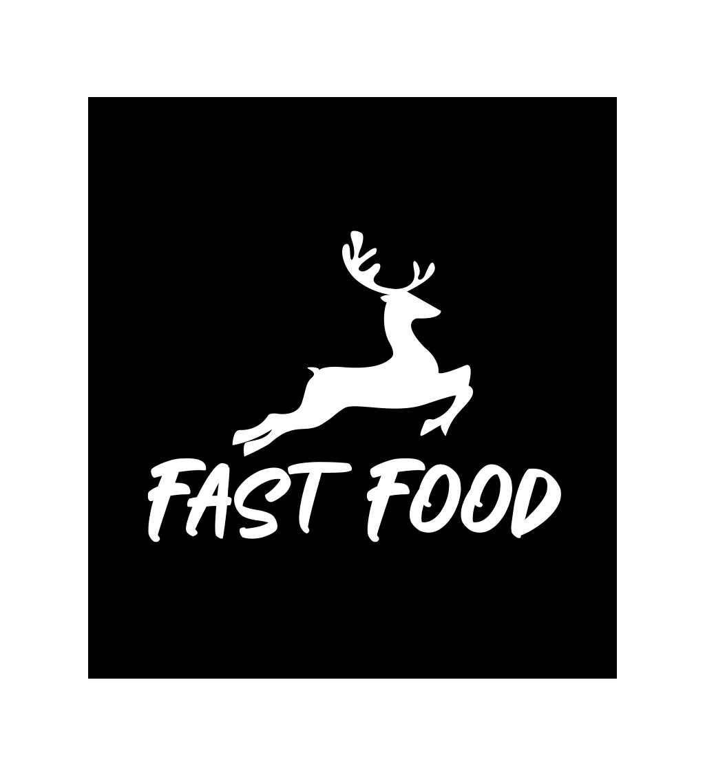 Pánské tričko černé - Fast food